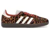 A side view of an Adidas Samba sneaker with a leopard print. Podgląd zdjęcia produktu