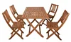 Balkonmöbel Set 5tlg Akazie Klapptisch 120 x 70 cm Produktbild-Vorschau 1