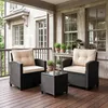 Set da giardino in rattan KOMFOTTEU, composto da 3 pezzi, Anteprima dell’immagine prodotto 7