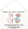 Mr. & Mrs. Panda Schild Altenpflegerin Leidenschaft DIN A6 Produktbild-Vorschau 1