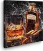 Glas Whiskey abstrakt Jack Leinwandbild Wandbild Kunstdruck Produktbild-Vorschau 1