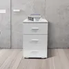 Comodino da ingresso a 3 cassetti, altezza 63 cm, bianco Anteprima dell’immagine prodotto 2
