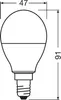 A technical drawing of an LED light bulb with dimensions indicated. Anteprima dell’immagine prodotto