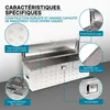 Wiltec Caisse à outils en aluminium – 124 x 37 x 38 cm – Voir les images du produit 2