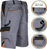 Close-up view of work shorts with feature callouts. Produktbild-Vorschau