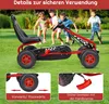 Kinder Gokart mit Handbremse & verstellbarem Sitz, Tretauto Produktbild-Vorschau 6