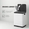 HOMCOM Küchen-Mülleimer, 2 x 30 l, Treteimer aus Edelstahl Produktbild-Vorschau 8