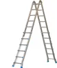 A silver aluminum multi-purpose ladder is shown against a white background. Produktbild-Vorschau