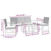 A diagram showing the dimensions of a patio furniture set. Náhľad obrázku produktu