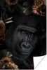 MuchoWow® Poster Gorilla - Blumen - Pflanzen 60x90 cm - Produktbild-Vorschau 1