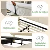 A collage of images showing different features of a bed frame. Náhled obrázku produktu