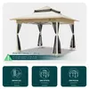 VOUNOT® Pavillon 3,6x3,6m, Pop Up Partyzelt mit Mesh Sides Produktbild-Vorschau 5