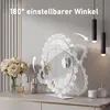 Rund Schminkspiegel mit LED Beleuchtung, 180° Rotation Produktbild-Vorschau 8