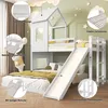 Weißes Kinderhausbett mit Rutsche und Fallschutz, inklusive Produktbild-Vorschau 3