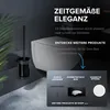 Schwarze Silikon-Toilettenbürste Wandmontage Edelstahl Produktbild-Vorschau 7