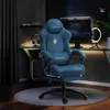 Silla de juego ergonómica con soporte lumbar, tapizada en Vista previa de la imagen del producto 2