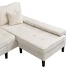 Merax L-Form Ecksofa mit Schlaffunktion, 3-Sitzer Chenille Produktbild-Vorschau 10