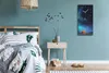 Leinwand Wanduhr Wandkunst Uhr Quarz 30x60 Nachtkulisse des Produktbild-Vorschau 4