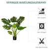 Plante artificielle 830-431, monstera, pot en plastique, Voir les images du produit 4