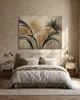 Leinwandbild Blätter Pflanzen Abstrakt 120x80 Feeby Beige Produktbild-Vorschau 2