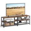 Televizní stolek RTV 160 cm hnědý LOFT Náhled obrázku produktu 4