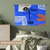 MuchoWow® Wandteppich Wandbehang Gesicht - Blau - Abstrakt Produktbild-Vorschau 4
