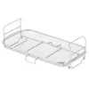 A silver wire mesh basket with handles, isolated on a white background. Produktbild-Vorschau