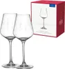 Two wine glasses are displayed in front of a product box. Náhľad obrázku produktu