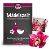 A book cover with a superimposed image of a flower and two framed photos of women at a table. Produktbild-Vorschau