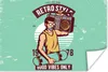 MuchoWow® Poster Radio - Skateboard - Mann - Altmodisch Produktbild-Vorschau 1