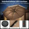 COSTWAY Ombrellone LED 300 cm, ombrellone da giardino a 3 Anteprima dell’immagine prodotto 4