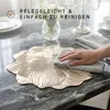Tischset Metallic Blume 6er Set abwaschbar, rundes Platzset Produktbild-Vorschau 8