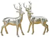 Dekofigur Tobin Hirsch stehend mit Geweih silber H 22 cm Produktbild-Vorschau 1