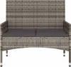 A front view of a two-seater garden bench with cushions, set against a white background. Náhľad obrázku produktu