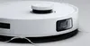 A close-up, studio shot of a white robot vacuum cleaner against a white background. Voir les images du produit