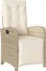 vidaXL Gartensessel mit Fußteil 2 Stk. Verstellbar Beige Produktbild-Vorschau 4