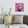 DEQOART Glasbild Echtglas 30x30 cm 'Urbaner Tigerblick' Produktbild-Vorschau 3