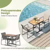 COSTWAY Set di mobili da giardino a 3 pezzi, tavolo bistrot Anteprima dell’immagine prodotto 7