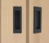 2er Set - Schiebetürmuschel [schwarz-matt] - Muschelgriff Produktbild-Vorschau 1