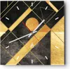 Wanduhr - Quadrat - Glasuhr - Golden Schwarz Figuren - Produktbild-Vorschau 1