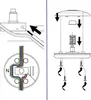 Diagrams showing electrical wiring and assembly. Náhľad obrázku produktu