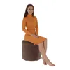 Moderner Hocker Top 45, braun, aus Stoff, 45x45x49 cm, bis Produktbild-Vorschau 7