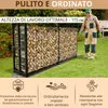Scaffale per legna da ardere da esterno in metallo Anteprima dell’immagine prodotto 3