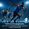 Athletes running on a track under stadium lights. Produktbild-Vorschau