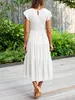 ASKSA Femme Elégante Robe Maxi Ligne A Swing Boho Manches Voir les images du produit 4