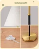 EDISHINE Stehlampe Wohnzimmer, Baumwoll-Leinenschirm, Produktbild-Vorschau 7