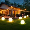 2er LED Solarleuchte, Kugel weiß, H 62 cm Produktbild-Vorschau 3