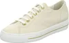 A single cream-colored sneaker with white laces and gold eyelets is shown against a white background. Produktbild-Vorschau