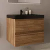 LOMAZOO Badezimmermöbel - Warm Eichenholz - Waschbecken Produktbild-Vorschau 1