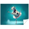 MuchoWow® Poster Kuh - Ballett - Porträt - Blau - Tiere Produktbild-Vorschau 1